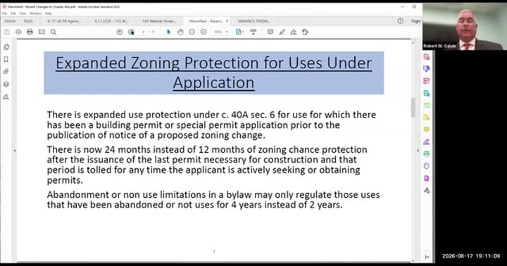 From the Planning Board